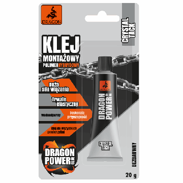 Montāžas līme Dragon Power hibrīda polimērs bezkrāsaina 20g Dragon