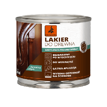 Akrila Poliuretāna Laka Kokam bezkrāsains delikāts spīdums 200ml Dragon