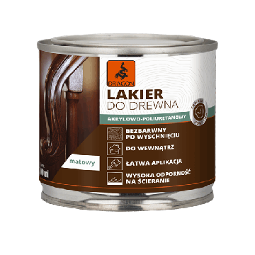 Akrila Poliuretāna Laka Kokam bezkrāsains matēts 200ml Dragon