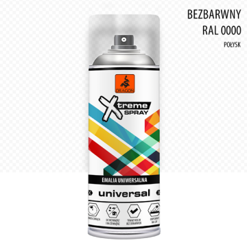 Universāla Emalja Aerosolā bezbarwny RAL 0000 400ml Dragon