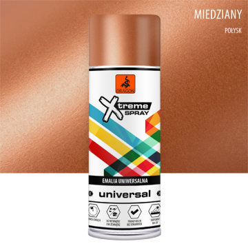 Universāla Emalja Aerosolā Miedziany  metalik 400ml Dragon