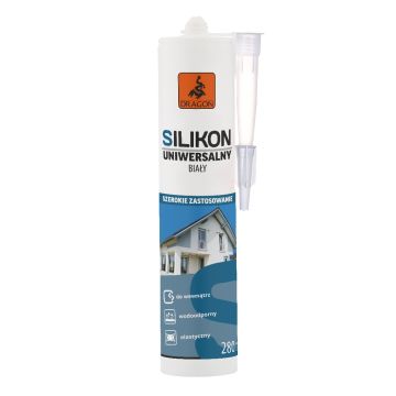 Universāls Silikons Balts 280ml Dragon