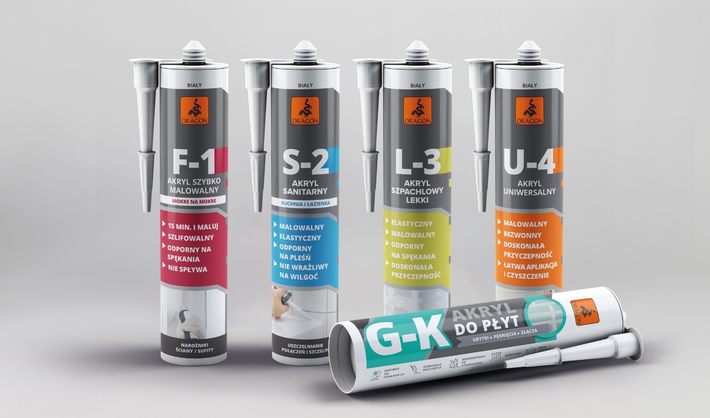 Produkty Dragon do uzupełniania ubytków i uszczelnień w ścianach